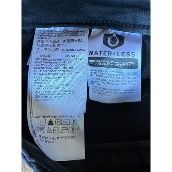 Levi's Black Denim Zip Up Coveralls Overalls Jumpsuit Jeans  Women's Size 32 - Picture 5 of 9